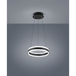 LED Pendelleuchte LIV 40, IP20, � 40cm, 49W 2900K 3650lm, CRi >90, H�he verstellbar, dimmbar, mattschwarz