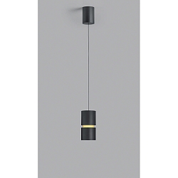 pendant luminaire ROK 1 flame, adjustable, direct / indirect, focusable IP20, gold matt, black matt dimmable