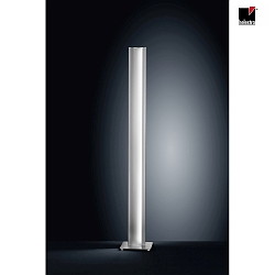 LED Floor lamp KURVO LED, IP30, nickel matt anodised-chrome