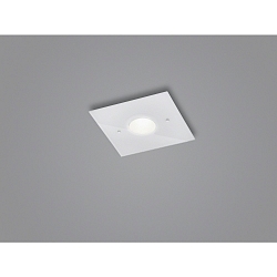 LED Deckenleuchte NOMI, IP20, 1-flammig, 23 x 23cm, 7W 2700K 480lm, dimmbar, Stahl + Murano-Glas, wei� matt