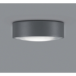 LED Au�endeckenleuchte POSH, IP65, 6W 3000K 320lm, Glaslinse klar / Aluminium-Druckguss, graphit