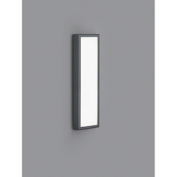 outdoor wall luminaire SCALA square, long IP44, graphite, white 