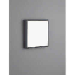 LED Au�enwandleuchte SCALA, IP44, 32 x 32cm, 27W 3000K 1790lm, Acryl-Diffusor, graphit