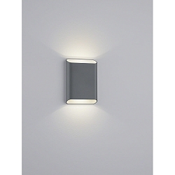 LED Au�enwandleuchte TOCO, IP54, eckig, direkt / indirekt, 12W 2700K 880lm, CRi >90, dimmbar, graphit