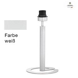 Table lamp base for shade HU-S180-01 to HU-S180-64, height 34cm, E27, with cable switch, white