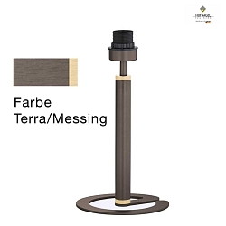 Table lamp base for shade HU-S180-01 to HU-S180-64, height 34cm, E27, with cable switch, ML Terra / Brass