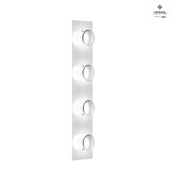 Wall lamp MASKERADE, 4-flame, 60cm, indirect, incl. 4x GU10 LED 5W 3000K 380lm, dimmable, glossy white / chrome