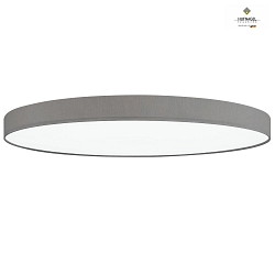 LED ceiling luminaire LUNA XL,  115cm, 100W 2700K 10350lm, dimmable, chintz, Light grey