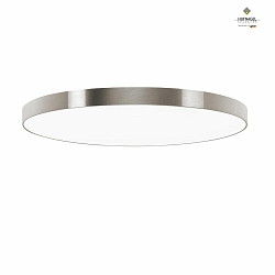 LED ceiling luminaire AURELIA X,  40cm, 30W 2700K 3500lm, dimmable, brushed silver / white