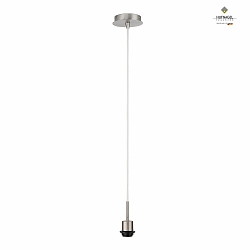 Pendant lamp suspension MIKADO, length 150cm, E27, without shade, matt nickel, transparent cable
