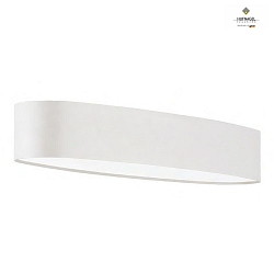 LED ceiling luminaire ARUBA X, oval 90 x 30cm, 40W 2700K 4800lm, dimmable, white chintz / white PC cover