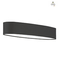 LED ceiling luminaire ARUBA X, oval 90 x 30cm, 40W 2700K 4800lm, dimmable, slate chintz / white PC cover