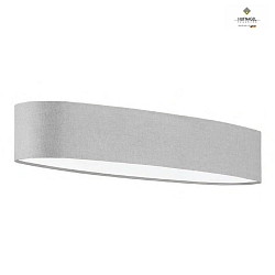 LED ceiling luminaire ARUBA X, oval 90 x 30cm, 40W 2700K 4800lm, dimmable, metallic silver