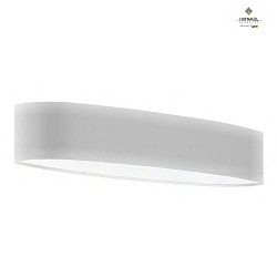 LED ceiling luminaire ARUBA X, oval 90 x 30cm, 40W 3000K 5000lm, dimmable, light grey chintz / white PC cover