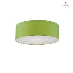 Ceiling luminaire MARA,  50cm, 3x E27, white fabric cover below / Chintz, apple green