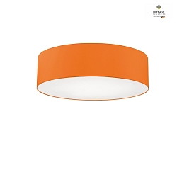 Ceiling luminaire MARA,  50cm, 3x E27, white fabric cover below / Chintz, orange