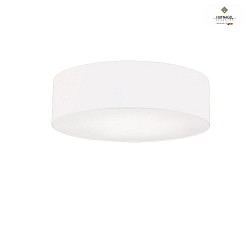Ceiling luminaire MARA,  50cm, 3x E27, white fabric cover below / Chintz