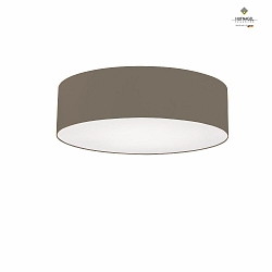 Ceiling luminaire MARA,  50cm, 3x E27, white fabric cover below / Chintz, grey-brown