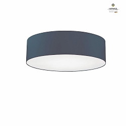 Ceiling luminaire MARA,  50cm, 3x E27, white fabric cover below / Chintz, slate