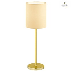 Table lamp LINUS Z, height 39cm, E14, with cable switch, chintz shade, matt brass / champaign