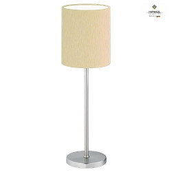 Table lamp LINUS Z, height 39cm, E14, with cable switch, chintz shade, matt nickel / champaign