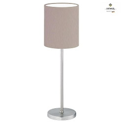 Table lamp LINUS Z, height 39cm, E14, with cable switch, chintz shade, matt nickel / melange