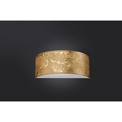 LED wall lamp ALEA, semicircular, chintz, topside and bottom closed, incl. 2x G9 LED 3.5W 3000K 350lm, dimmable
