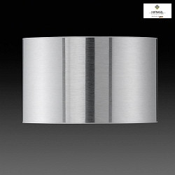 Shade for table lamp DROP / stool lamp MIU,  30cm / height 18cm, brushed silver structural film