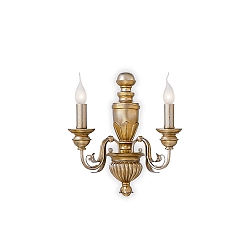 Wandleuchte DORA AP2, 2-flammig, E14, Gold antik