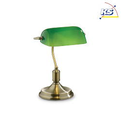 Table lamp LAWYER TL1, E27, antique brass