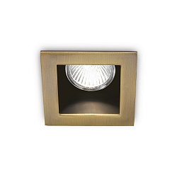Recessed downlight FUNKY, IP20, 9 x 9cm, GU10 max. 50W, burnished / black reflector