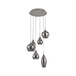 Pendelleuchte SOFT SP6, 6-flammig, 6x E14 max. 40W, Opalglas / wei�