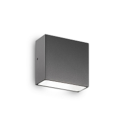 Au�enwandleuchte TETRIS-1, IP44, G9 max. 15W, Aluminium / Glas, Anthrazit matt
