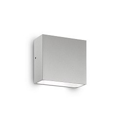 Au�enwandleuchte TETRIS-1, IP44, G9 max. 15W, Aluminium / Glas, Grau matt