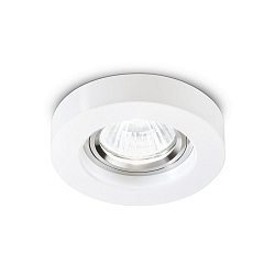 Einbauspot BLUES ROUND, IP20, � 9.5cm, GU10 max. 50W, Aluminium, Wei�