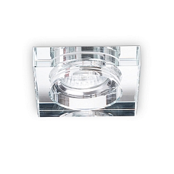 Einbauspot BLUES SQUARE, 9 x 9cm, GU10 max. 50W, Aluminium, Transparent
