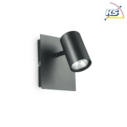 Ceiling / wall luminaire SPOT, 1 flame, GU10 max. 50W, adjustable, matt black