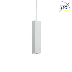 Pendant luminaire SKY, height 30cm, incl. GU10 28W 2700K, adjustable height, white