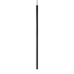 LED Pendelleuchte ULTRATHIN ROUND, 100cm / � 3cm, 11.5W 3000K 970lm, Schwarz matt