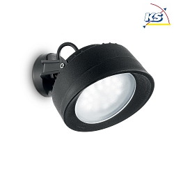 Outdoor wall luminaire TOMMY IP66, GX53, adjustable, inkl. 7W 4000K, resin, black