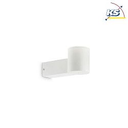 Outdoor wall luminaire CLIO, IP44, E27, without cover, aluminium, white
