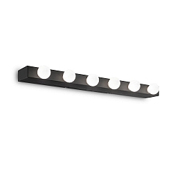 Spiegelleuchte PRIV�, IP20, 6-flammig, 60.5cm, E14, Schwarz