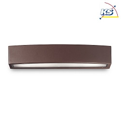 Outdoor wall luminaire ANDROMEDA, IP54, Up/Down, 45cm, 2 flames, E27, coffee brown