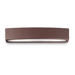 Outdoor wall luminaire ANDROMEDA, IP54, Up/Down, 45cm, 2 flames, E27, coffee brown