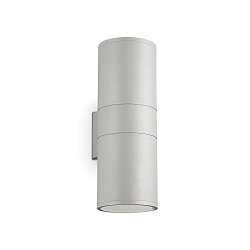 Outdoor wall luminaire GUN BIG, Up/Down, IP54, 2x E27, aluminium, grey