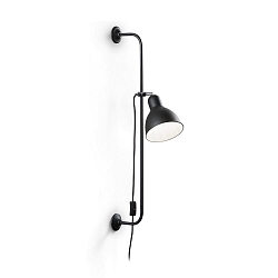 Wandleuchte SHOWER, H�he 89cm, E27, mit Gelenk, Schalter am Netzkabel