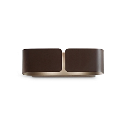 Wandleuchte CLIP SMALL, 2-flammig, Breite 44cm, 2x E27 (exkl.), Corten