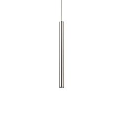 LED Pendelleuchte ULTRATHIN ROUND, 40cm / � 3cm, 11.5W 3000K 970lm, Chrom poliert