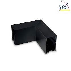 Corner connector FLUO CORNER without LED Modul, 15 x 15cm, opaque, black