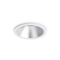 Recessed LED luminaire GAME ROUND, IP20, 11W 3000K 850lm 36�, white / silver reflector